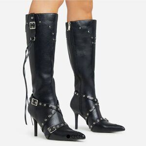 Black stiletto boots